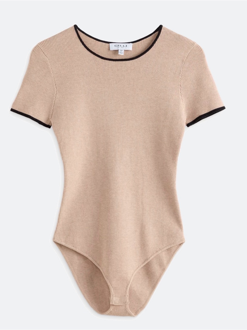 Gilli Elspeth Two Tone Rib Knit Bodysuit- NWOT